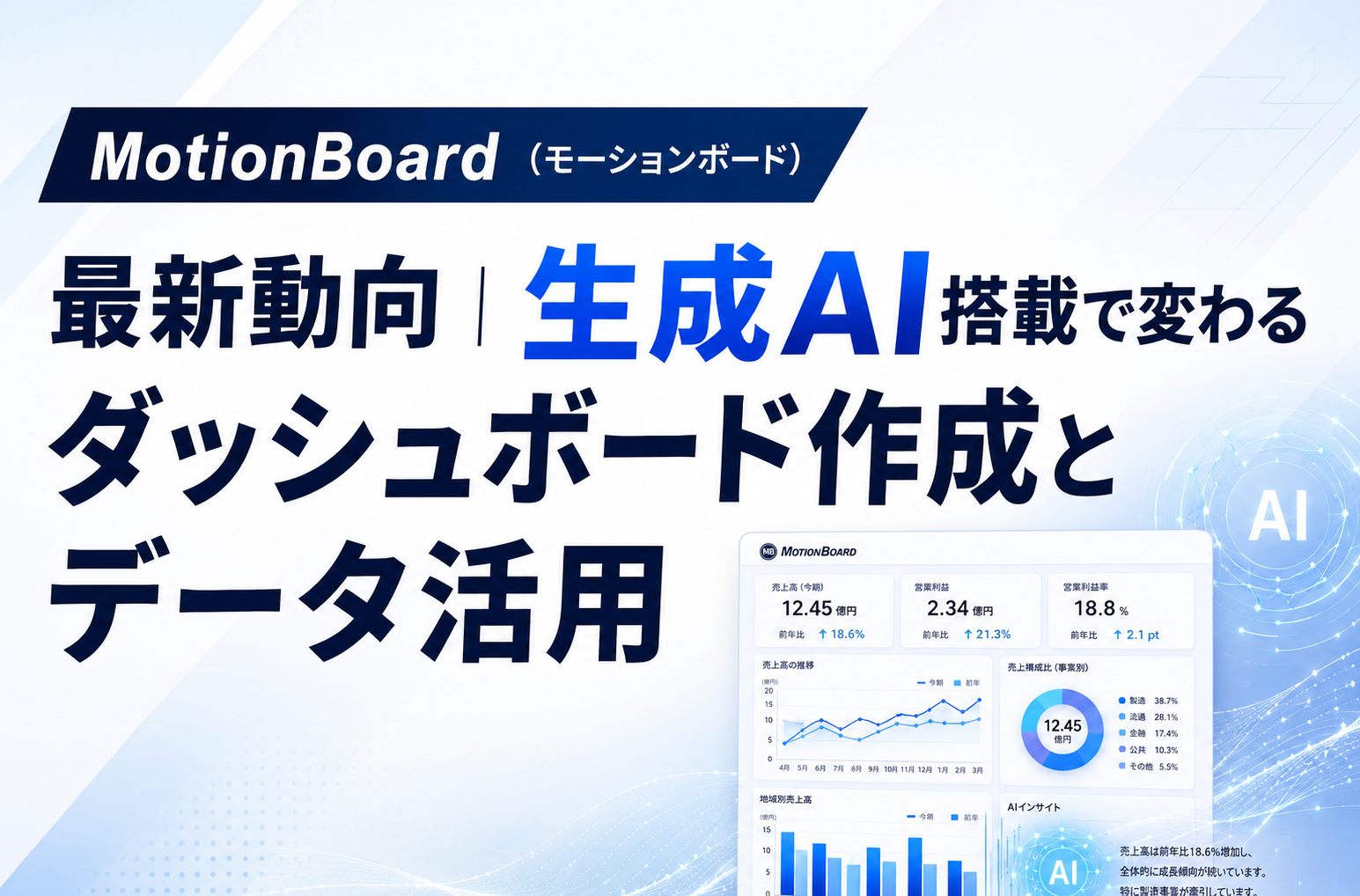 《MotionBoard（モーションボード）最新動向》生成AI搭載で変わるダッシュボード作成とデータ活用